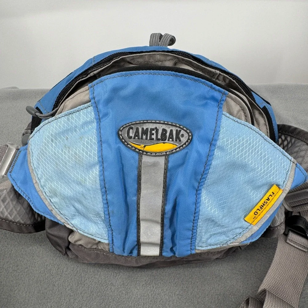 Vintage CamelBak FlashFlo Hydration Waist Pack Blue Hiking Fanny Bag No Bladder